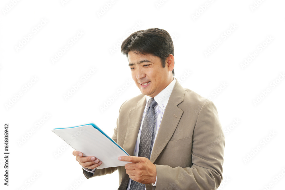 笑顔のビジネスマン 笑顔のビジネスマン