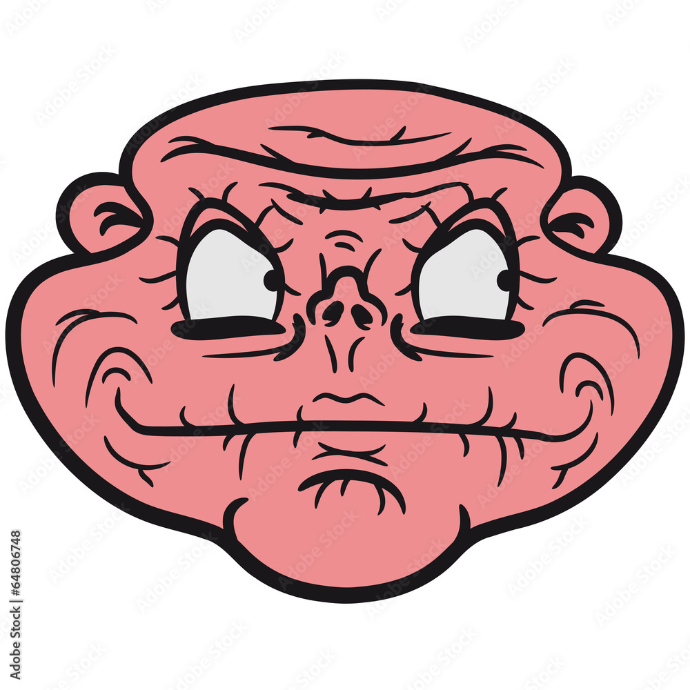 Obraz premium Faltiger Grinsender Alter Opa