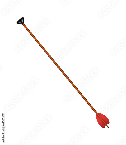 Bow arrow with black sucker tip