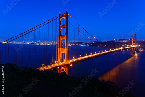 Fototapeta Naklejka Na Ścianę i Meble -  Golden Gate Bridge and San Francisco City
