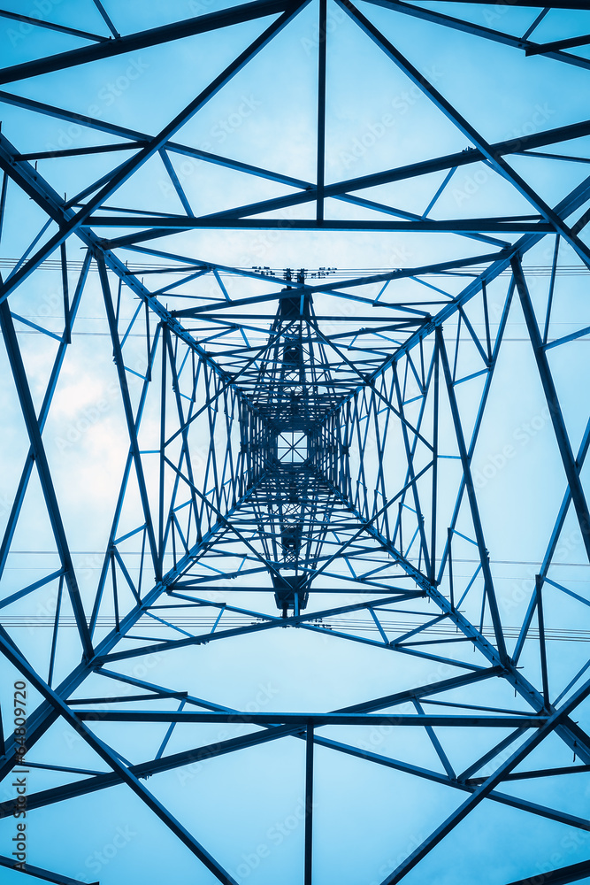 the structure of power transmission tower
