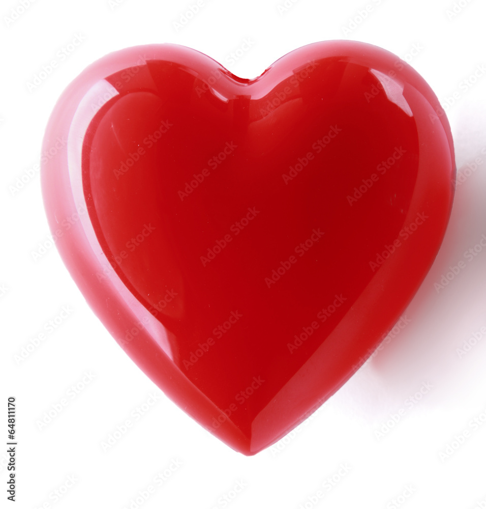 A red heart isolated on white background