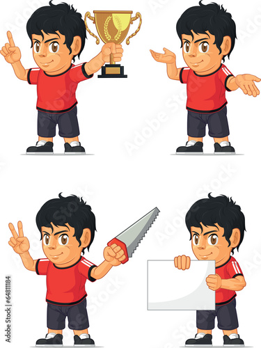 Soccer Boy Customizable Mascot 4