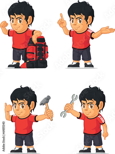 Soccer Boy Customizable Mascot 11