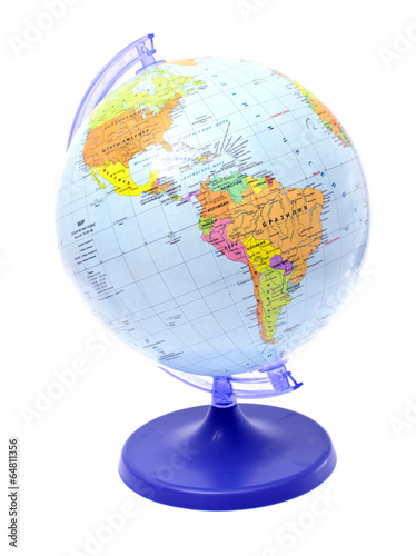 Globe isolated on white background