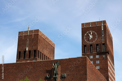 Canvas Print City Hall in Oslo, Norway
