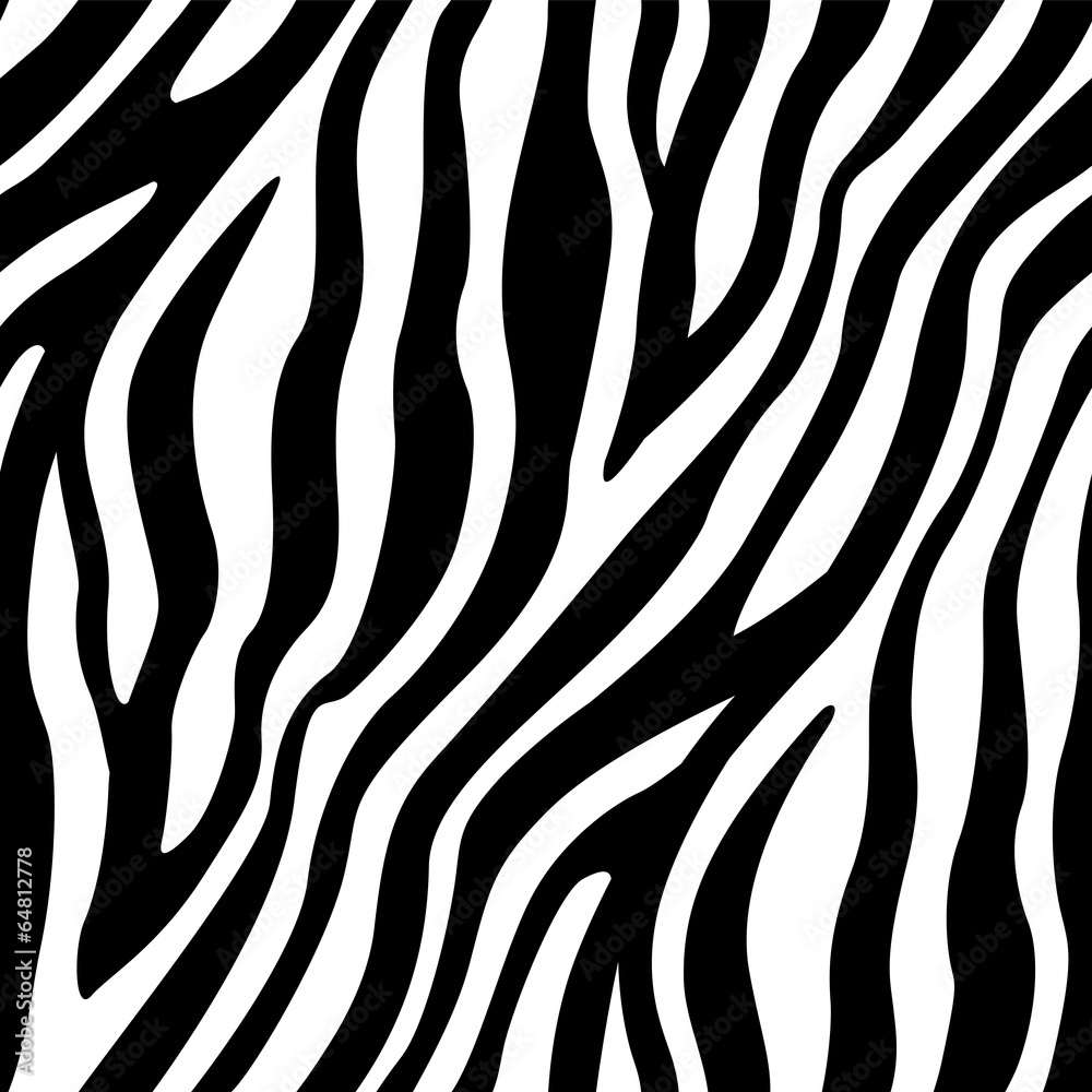 Zebra Stripes Seamless Pattern - obrazy, fototapety, plakaty 