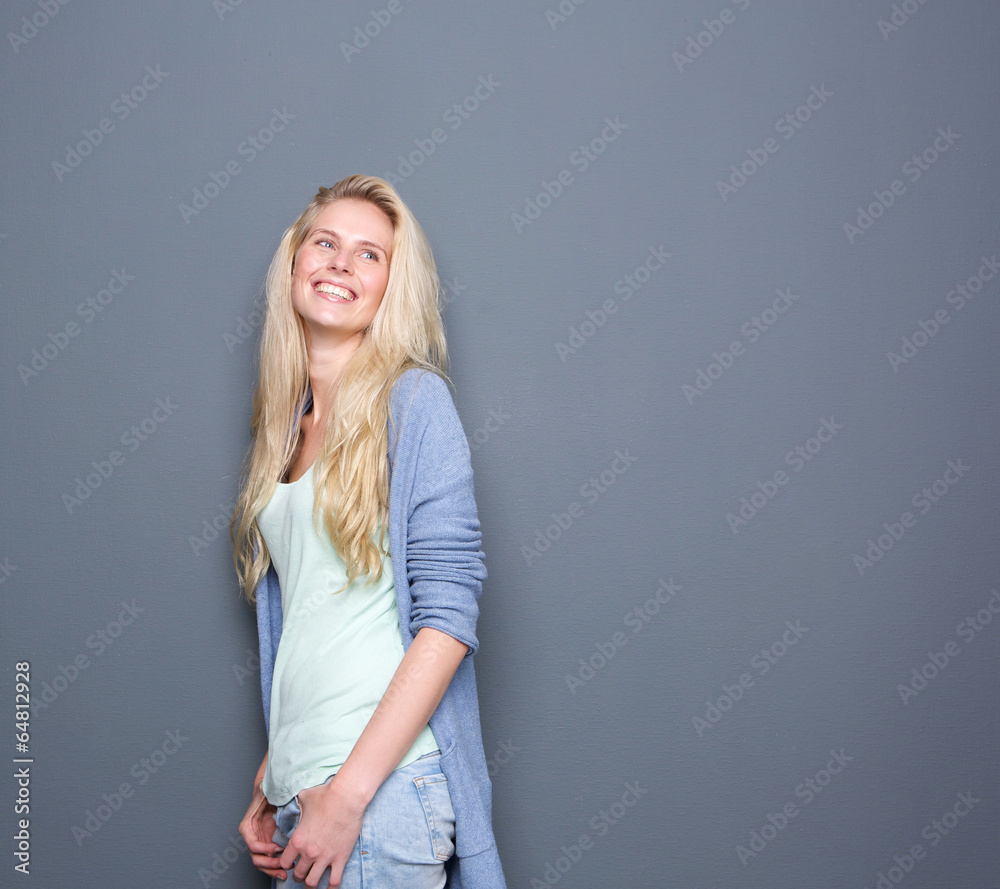 Smiling young woman in casual clothes Smiling young woman in casual clothes