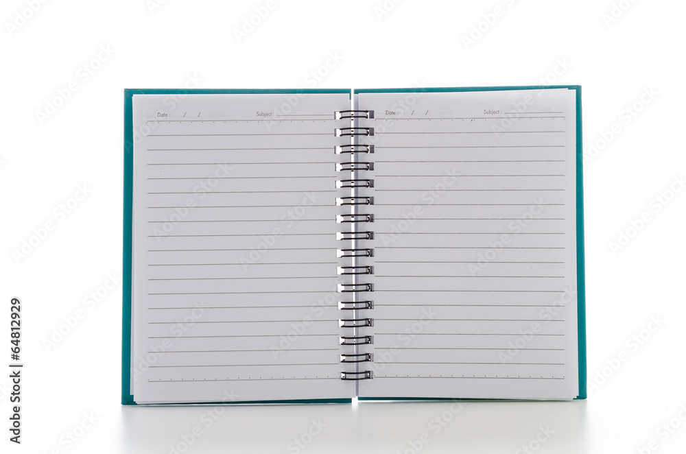 Notebook isolated on white Notebook isolated on white
