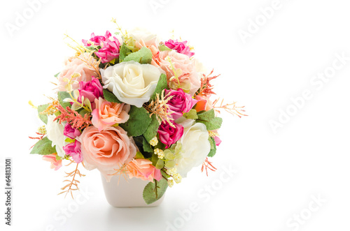 Bouquet flowers isolated on white