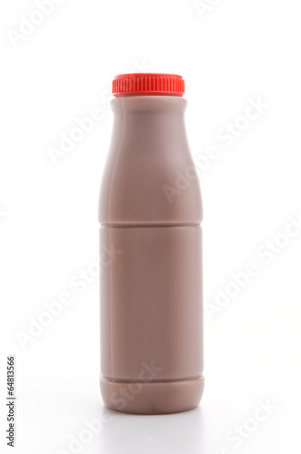 Chocolate milk isolated white background