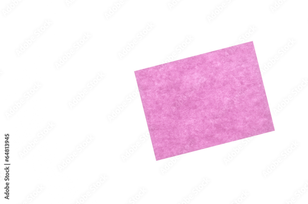 Paper note isolated on white background