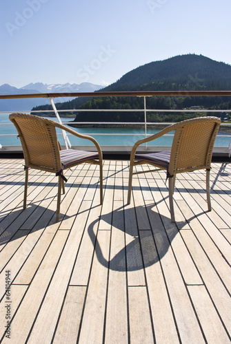 Alaska - Haines - Relaxing On The Deck Of The Cruise Ship