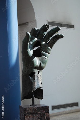 Colossal hand of Constantine in Capitoline Museum, Rome photo