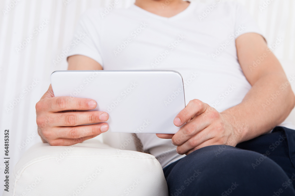Man Using Digital Tablet Man Using Digital Tablet