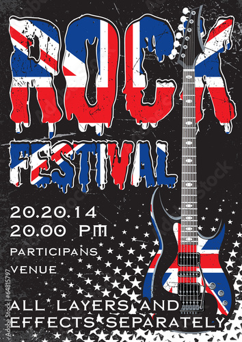 Rock festival design template