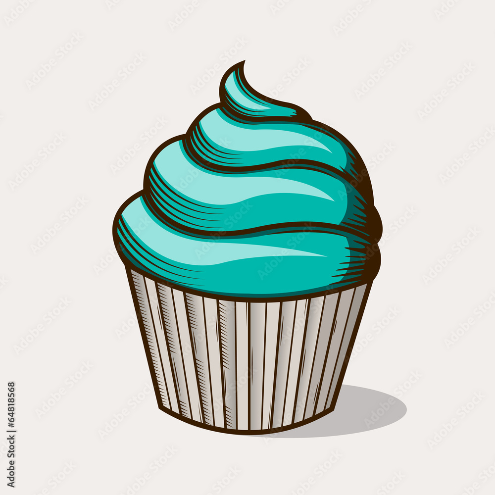 Graphic green cream cake isolated on white background Graphic green cream cake isolated on white background