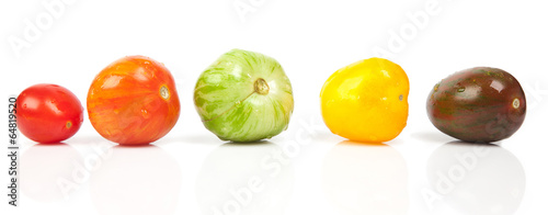 Bilde på lerret different tomatoes shapes and colors
