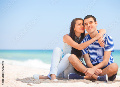 Beautiful couple on the beach.