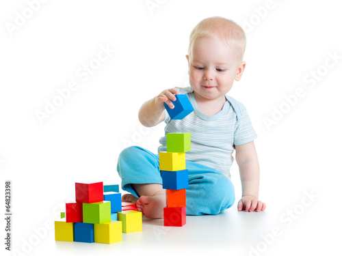 baby toddler playing with b...