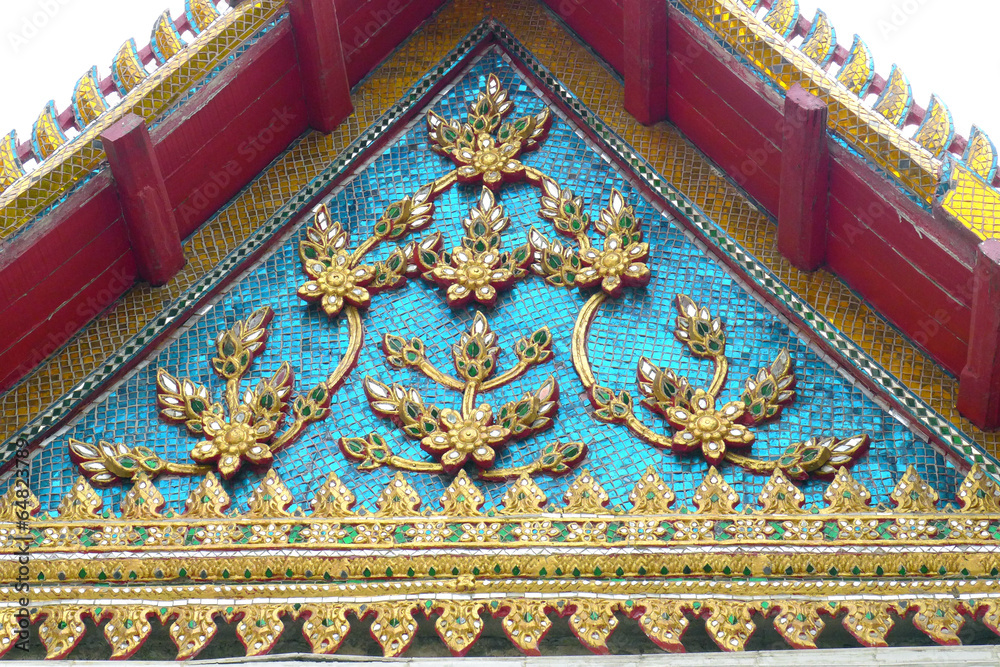 beautiful gable of the famous temple