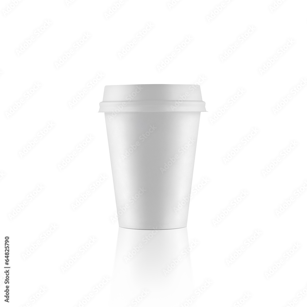 Short white take-out coffee cup Short white take-out coffee cup