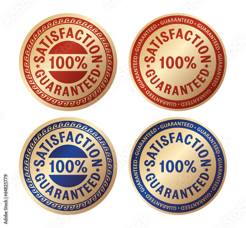 satisfaction guaranteed gold badge