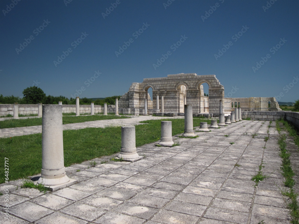 Fototapeta premium The Great Basilica in the ancient Bulgarian capital Pliska
