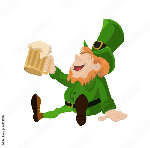 Leprechaun with beer