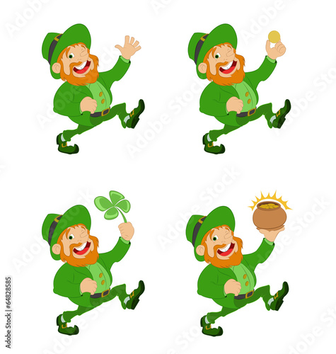 Collection of vector Leprechauns
