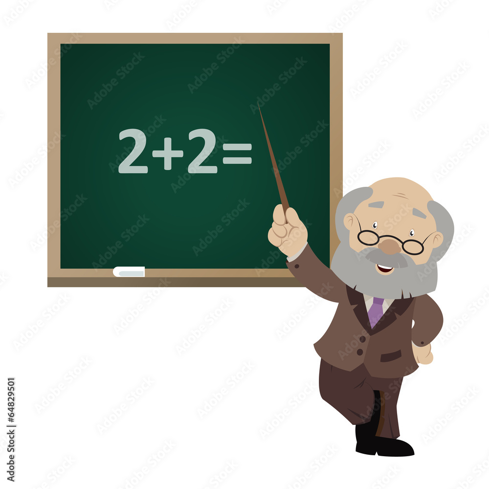 Vector image of the cartoon smiling teacher Vector image of the cartoon smiling teacher