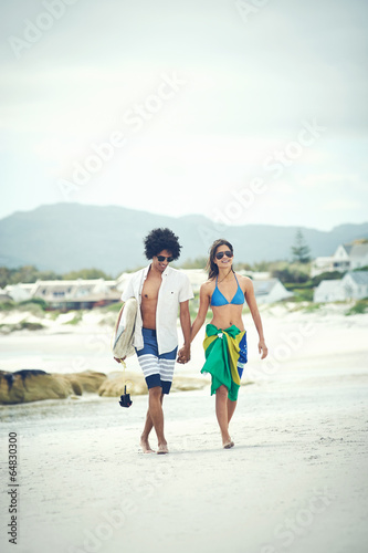 Brazilian beach couple