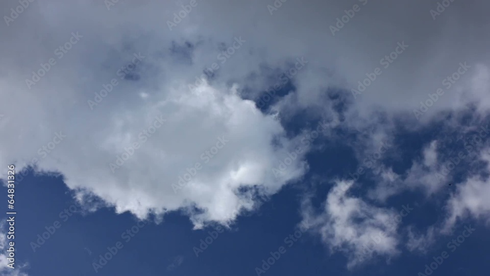 Moving moody clouds on the blue sky time lapse Moving moody clouds on the blue sky time lapse