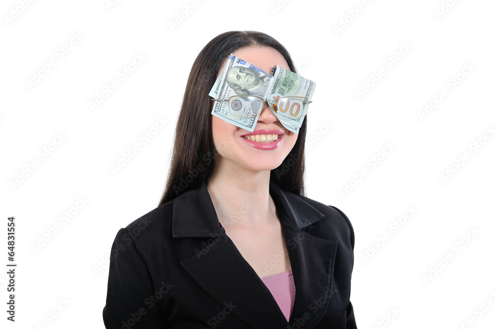 Girl blinded by greed, money, profit