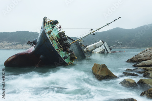 Wreck on the coast
