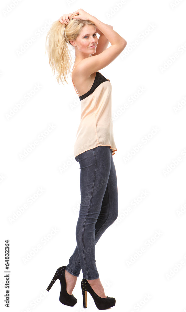 Full length portrait of an elegant young woman Full length portrait of an elegant young woman