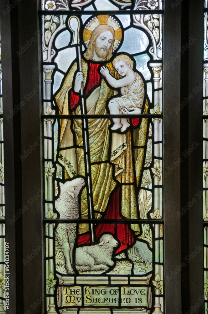 Fototapeta premium Jesus stained glass