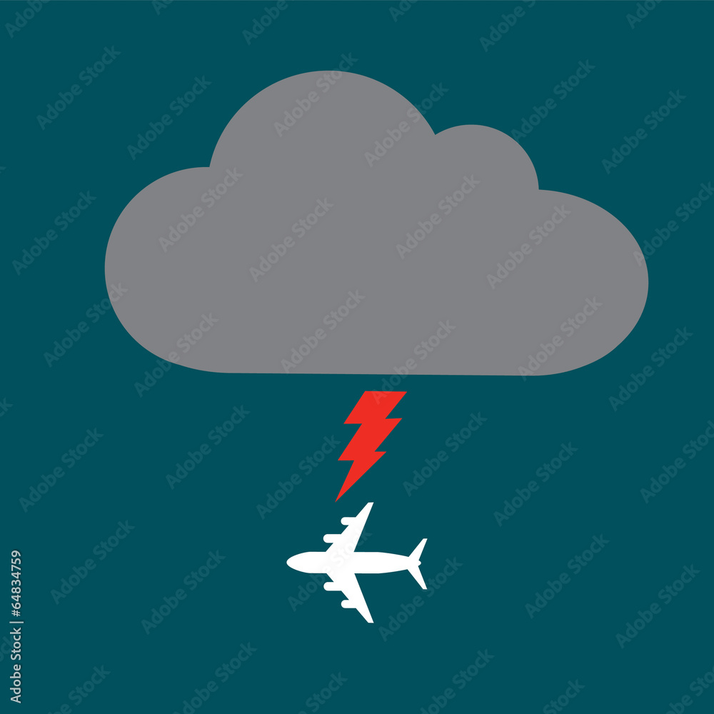 cloud and bolt airplane cloud and bolt airplane