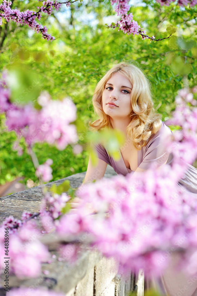 in spring flowers garden in spring flowers garden