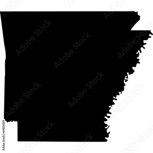 High detailed vector map - Arkansas. photo