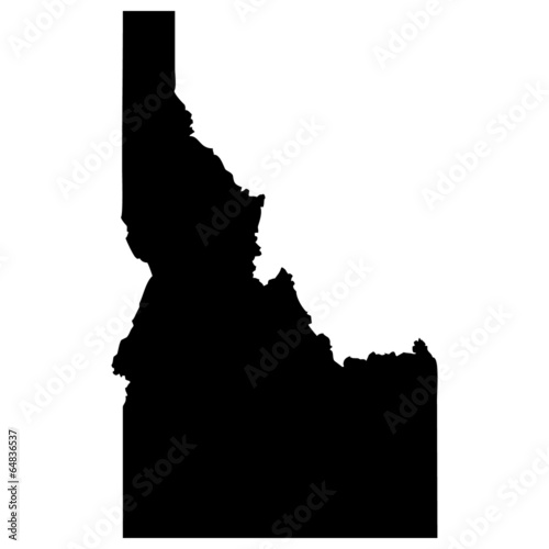 High detailed vector map - Idaho.