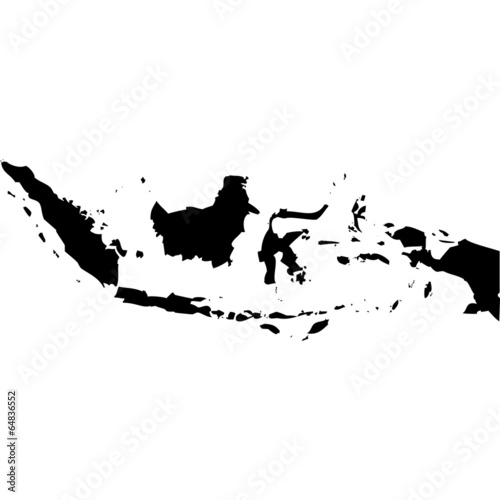 High detailed vector map - Indonesia.