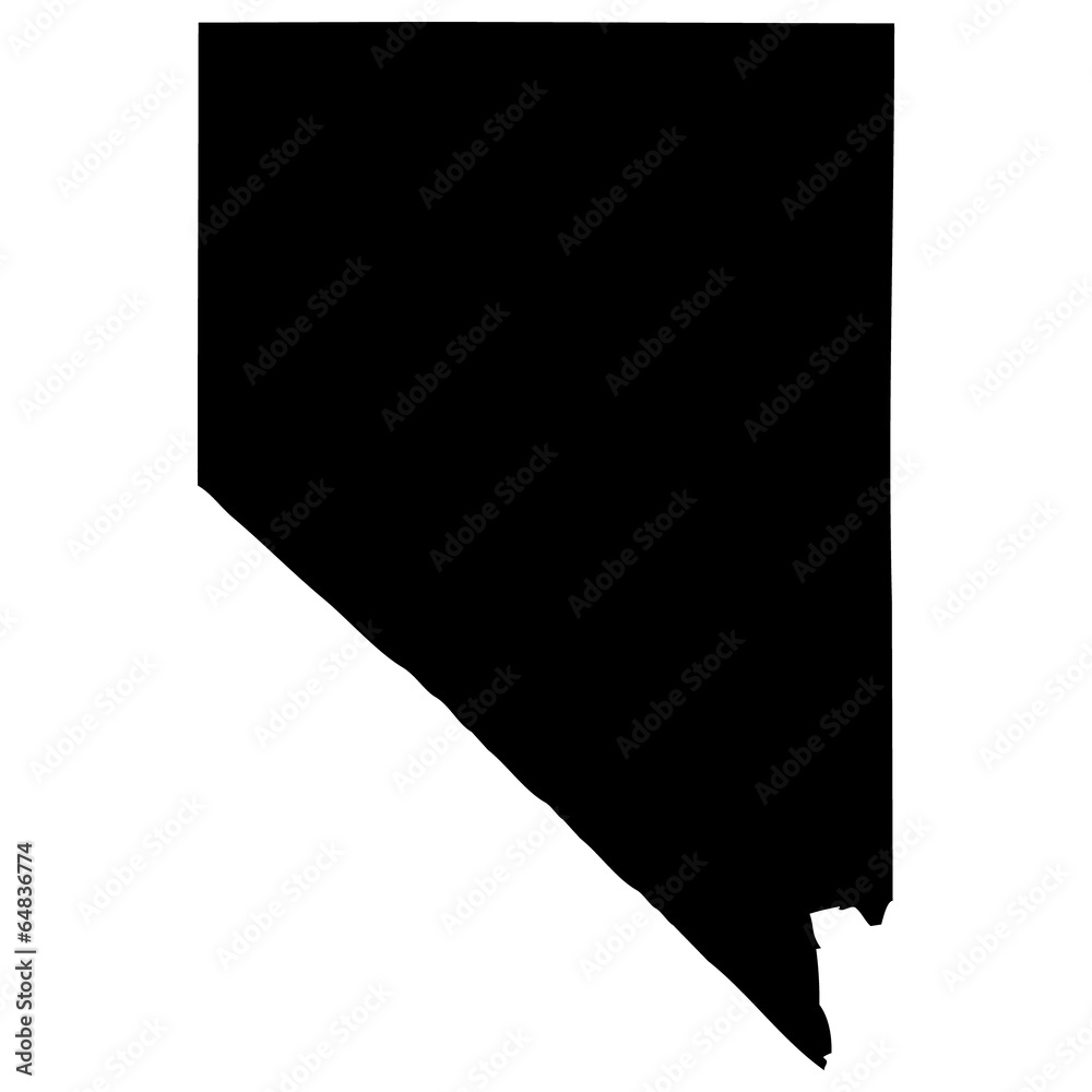 High detailed vector map - Nevada.