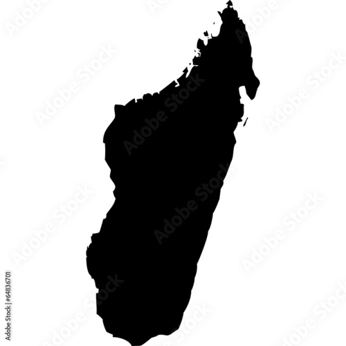 High detailed vector map - Madagascar. photo