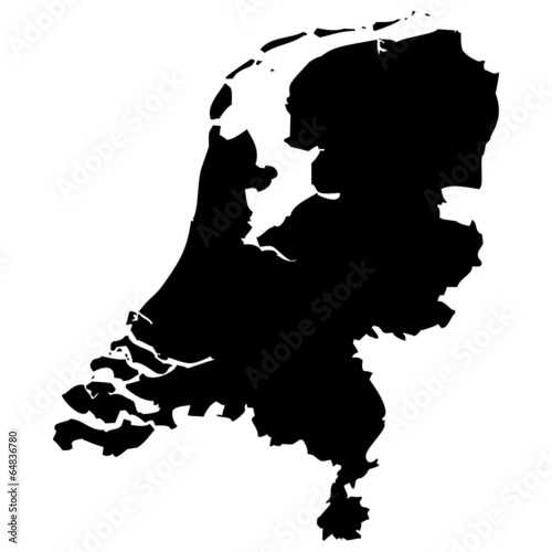 High detailed vector map - Netherland.
