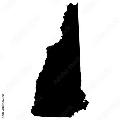 High detailed vector map - New Hampshire.