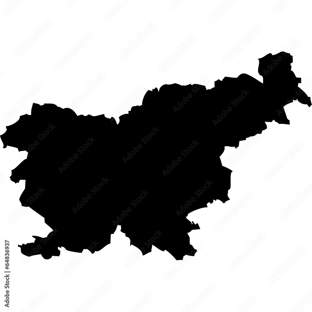High detailed vector map - Slovenia.