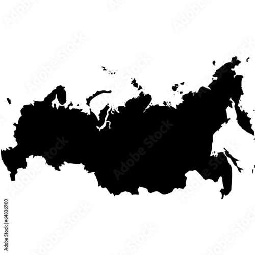 High detailed vector map - Russia.
