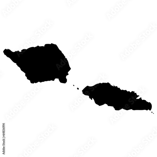 High detailed vector map - Samoa.