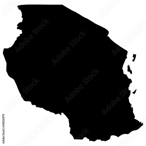 High detailed vector map - Tanzania.